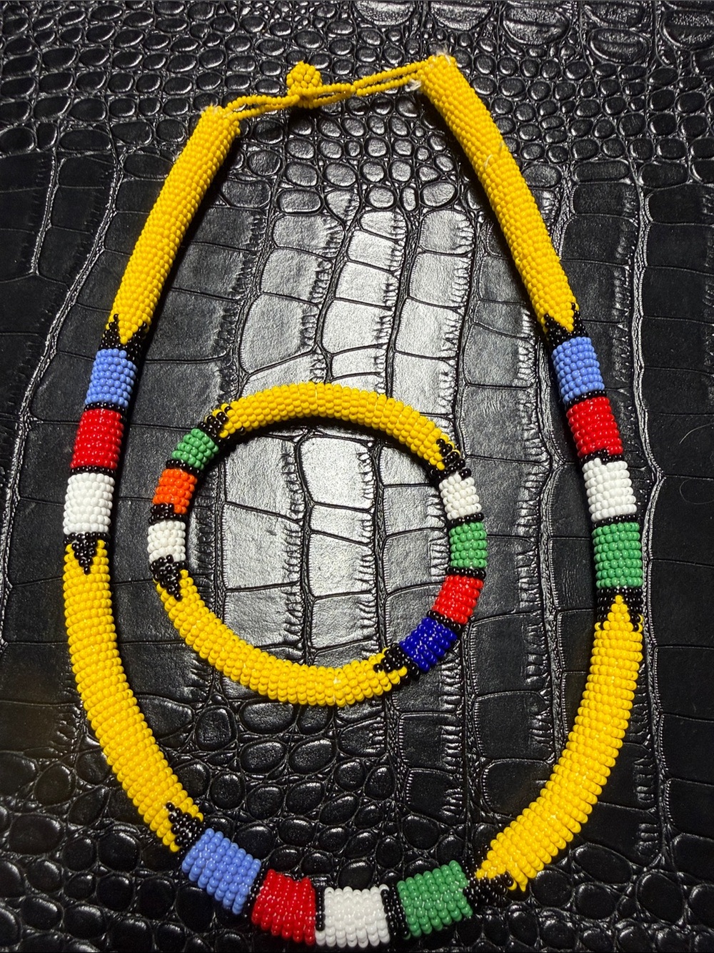 Maasai Beads Necklace & Bracelet